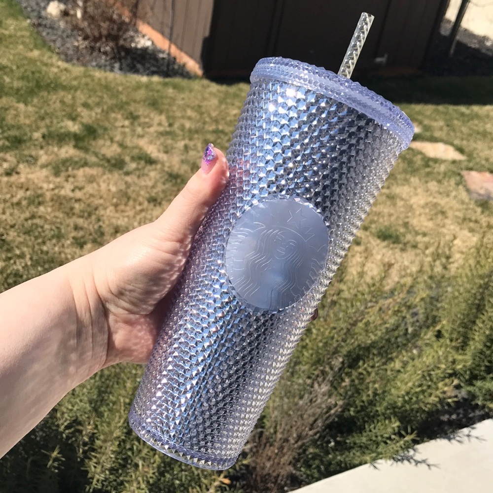 Platinum studded Starbucks tumbler